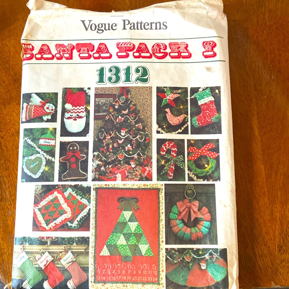 Vintage Vogue Pattern Christmas Santa Pack I #1312 Sewing Patterns.